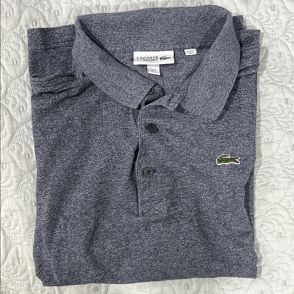 Lacoste Blue Men Polo Shirt Classic Crocodile Logo